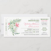 Boarding Pass | Beach Graduation Party Tickets Einladung (Vorderseite)