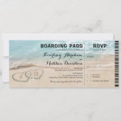 Boarding Pass Beach UAWG & Wedding Einladung (Vorderseite)