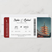 Boarding Pass Birthday Flight Gutschein Foto Einladung (Vorderseite)