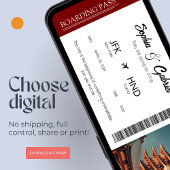 Boarding Pass Birthday Flight Gutschein Foto Einladung