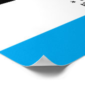 Boarding Pass (blau) Poster (Ecke)