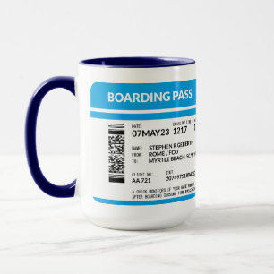 Boarding Pass (blau) SRG Tasse