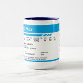 Boarding Pass (blau) SRG Tasse (Zentrum)