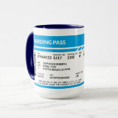 Boarding Pass (blau) SRG Tasse (Vorderseite Links)
