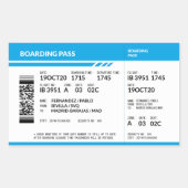 Boarding Pass (blue) Rechteckiger Aufkleber (Vorderseite)