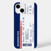 Boarding Pass - Blue & Red Case-Mate iPhone Hülle (Rückseite)