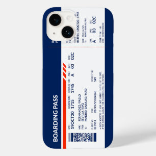Boarding Pass - Blue & Red Case-Mate iPhone 14 Hülle