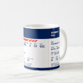 Boarding Pass - Blue & Red Kaffeetasse (VorderseiteRechts)