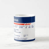 Boarding Pass - Blue & Red Kaffeetasse (Mittel)