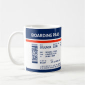 Boarding Pass - Blue & Red Kaffeetasse (Links)