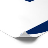 Boarding Pass - Blue & Red Poster (Ecke)