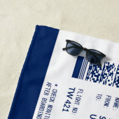 Boarding Pass - Blue & Red Strandtuch (Beispiel)