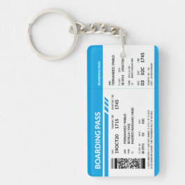 Boarding Pass (blue) Schlüsselanhänger
