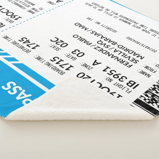 Boarding Pass (blue) Sherpadecke (3/4)