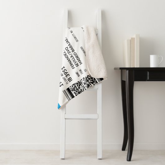 Boarding Pass (blue) Sherpadecke (Beispiel)