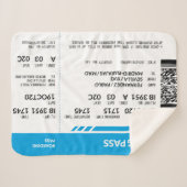 Boarding Pass (blue) Sherpadecke (Vorderseite (Horizontal))