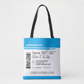 Boarding Pass (blue) Tasche (Vorderseite)