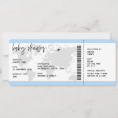 Boarding Pass Boy Travel Baby Dusche Einladung (Vorderseite)