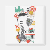 BOARDING PASS CARDIFF WALES MAGNET (Vorne)