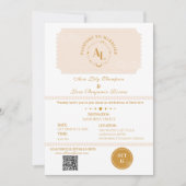 Boarding Pass Cosmic Wedding Destination Einladung (Vorderseite)
