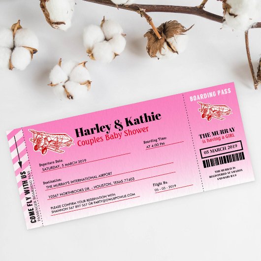 Boarding Pass Couples Einladung