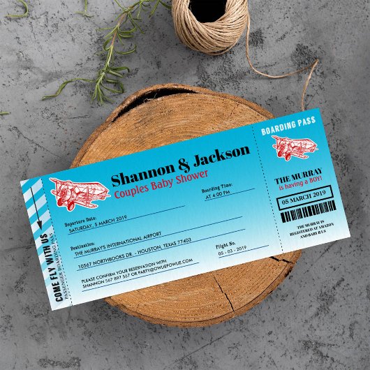 Boarding Pass Couples Einladung