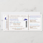 Boarding Pass Cruise Ticket Wedding Invitation Einladung (Vorderseite)