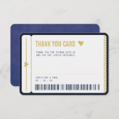 Boarding Pass Danke Karte (Vorne/Hinten)