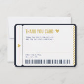 Boarding Pass Danke Karte (Vorderseite)