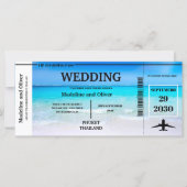 Boarding Pass Destination Tropical Beach Wedding (Vorderseite)