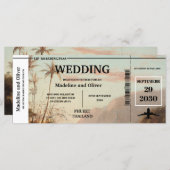 Boarding Pass Destination Tropische Palmen (Vorne/Hinten)