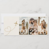 Boarding Pass Destination Wedding Plane Ticket (Rückseite)