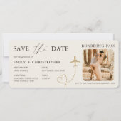 Boarding Pass Destination Wedding Plane Ticket (Vorderseite)