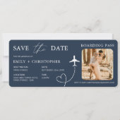 Boarding Pass Destination Wedding QR Code  (Vorderseite)