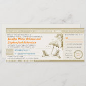 Boarding Pass Eintrittskarten Hochzeit Einladungen (Vorne/Hinten)