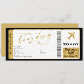 Boarding Pass Fake Airline Ticket Einladung (Vorne/Hinten)