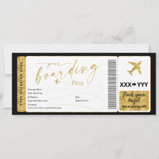 Boarding Pass Fake Airline Ticket Einladung