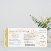 Boarding Pass Flight Ticket Geburtstagsparty Einladung (Stehend Vorderseite)