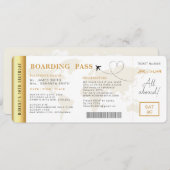 Boarding Pass Flight Ticket Geburtstagsparty Einladung (Vorne/Hinten)