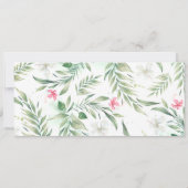 Boarding Pass | Floral Beach Brautparty Ticket Einladung (Rückseite)