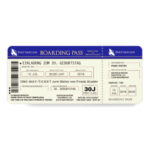 Flugticket Einladungen Zazzle De