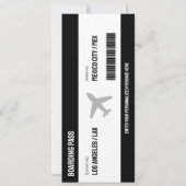 Boarding Pass Flugzeug Einladung (Rückseite)