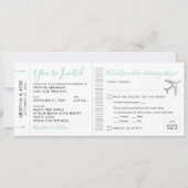 Boarding Pass Flugzeug Ticket All-In-One Einladung (Vorderseite)