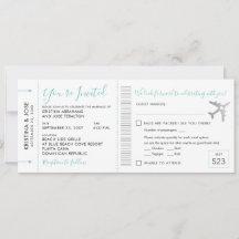Boarding Pass Flugzeug Ticket All-In-One Einladung