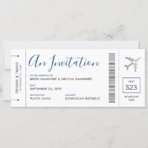 Boarding Pass Flugzeug Ticket Hochzeit in Urlaubso