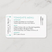 Boarding Pass Flugzeug Ticket Platzkarte Minimenü (Rückseite)