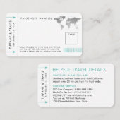 Boarding Pass Flugzeug Ticket Platzkarte Silver Ma (Vorne/Hinten)