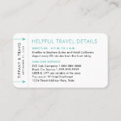 Boarding Pass Flugzeug Ticket Platzkarte Silver Ma (Rückseite)