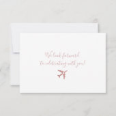 Boarding Pass Flugzeug Ticket Rosa Thema Reise RSVP Karte (Rückseite)