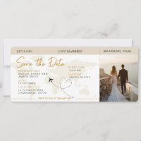 Boarding Pass Flugzeug Ticket Save the Date Hochze